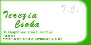 terezia csoka business card
