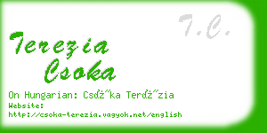 terezia csoka business card